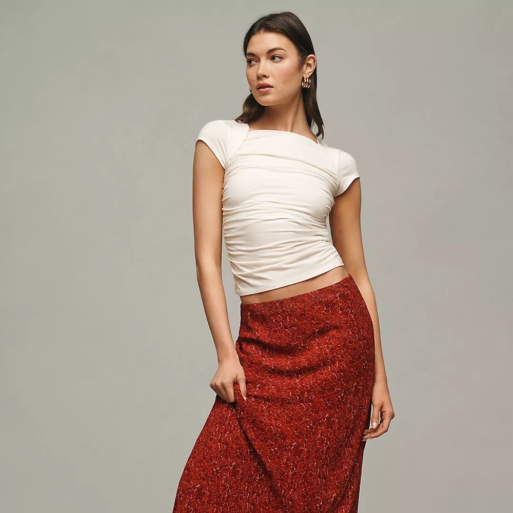 REFORMATION Addison Knit Top in Ivory